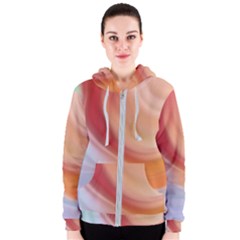 Gradient  Orange Green Red Women s Zipper Hoodie by ConteMonfrey