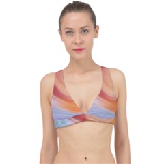 Gradient  Orange Green Red Classic Banded Bikini Top by ConteMonfrey