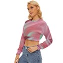 Gradient pink green Lightweight Long Sleeve Sweatshirt View2