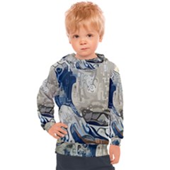 Wave Sea Ocean Splash Water Surf Foam Movement Kids  Hooded Pullover