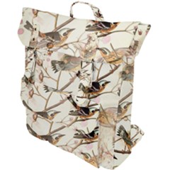 Birds Perched Birds Pattern Design Seamless Buckle Up Backpack