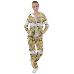 Dove Flowers Pattern Birds Flying Wings Animals Women s Tracksuit by Wegoenart