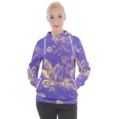 Flowers Petals Bouquet Stem Floral Pattern Women s Hooded Pullover by Wegoenart