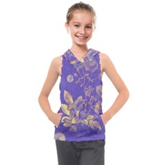 Flowers Petals Bouquet Stem Floral Pattern Kids  Sleeveless Hoodie by Wegoenart