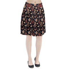 Carpet-symbols Pleated Skirt by Gohar