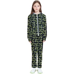 Leaves Motif Random Print Pattern Kids  Tracksuit by dflcprintsclothing