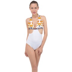 Im Fourth Dimension Colour 100 Halter Front Plunge Swimsuit by imanmulyana