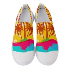 Holiday Tropical Elements Leaf Orange Women s Slip On Sneakers by Jancukart