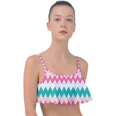 Zigzag Pattern Frill Bikini Top