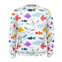 Animal Fish Bird Animals Ocean Pattern Men s Sweatshirt by Jancukart