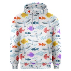 Animal Fish Bird Animals Ocean Pattern Men s Overhead Hoodie by Jancukart