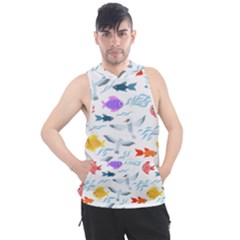 Animal Fish Bird Animals Ocean Pattern Men s Sleeveless Hoodie by Jancukart