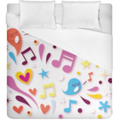 Love Cute Cartoon Seamless Shading Duvet Cover (king Size)