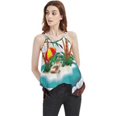 Coconut And Holiday Beach Food Flowy Camisole Tank Top by Jancukart