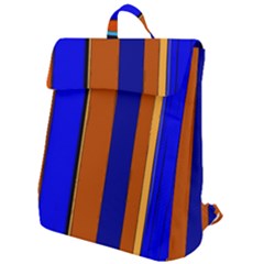 Abstract Blue And Orange 930 Flap Top Backpack by KorokStudios