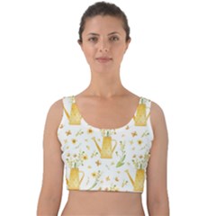 Easter Garden   Velvet Crop Top by ConteMonfrey