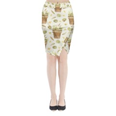 Plant Pot Easter Midi Wrap Pencil Skirt by ConteMonfrey