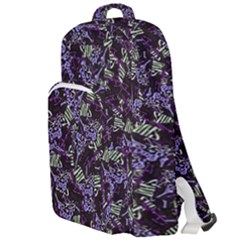 Abstract Collage Random Pattern Double Compartment Backpack