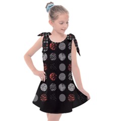 Black And Multicolored Polka Dot Wallpaper Artwork Digital Art Kids  Tie Up Tunic Dress by danenraven