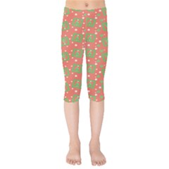 Christmas Textur Kids  Capri Leggings  by artworkshop