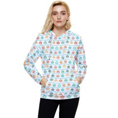 Christmas Textur Women s Lightweight Drawstring Hoodie by artworkshop