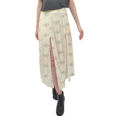 Christmas Textur 03 Velour Split Maxi Skirt by artworkshop