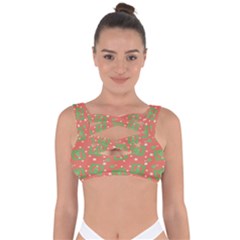 Christmas Textur 01 Bandaged Up Bikini Top by artworkshop