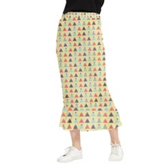 Christmas Textur 05 Maxi Fishtail Chiffon Skirt by artworkshop