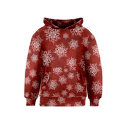 Snowflakes And Star Patternsred Snow Kids  Pullover Hoodie by artworkshop