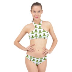 Kermit The Frog High Neck Bikini Set by Valentinaart