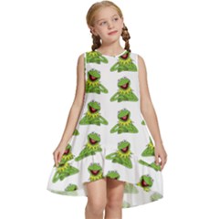 Kermit The Frog Kids  Frill Swing Dress by Valentinaart