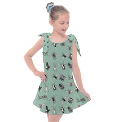 Insects Pattern Kids  Tie Up Tunic Dress by Valentinaart