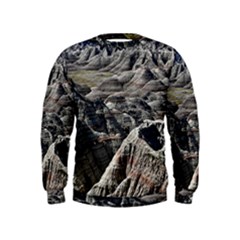 Badlands National Park Nature South Dakota Geology Kids  Sweatshirt by danenraven