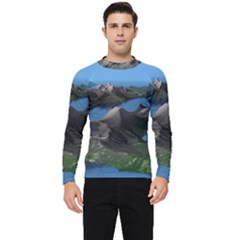 Mountain Landscape Rocky Rocks Geology Scenic Men s Long Sleeve Rash Guard by danenraven