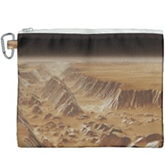 Mars Crater Planet Canyon Cliff Nasa Astronomy Canvas Cosmetic Bag (xxxl) by danenraven