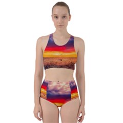 Denmark Sunset Dusk Sky Clouds Sea Ocean Water Racer Back Bikini Set