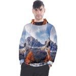 Dolomites Mountains Alps Alpine Trees Conifers Men s Pullover Hoodie