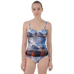 Dolomites Mountains Alps Alpine Trees Conifers Sweetheart Tankini Set by danenraven