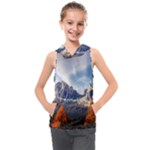 Dolomites Mountains Alps Alpine Trees Conifers Kids  Sleeveless Hoodie