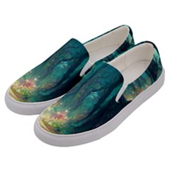 Magical Forest Forest Painting Fantasy Men s Canvas Slip Ons by danenraven