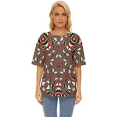 Christmas-kaleidoscope Oversized Basic Tee