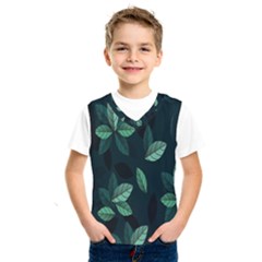 Leaves Pattern Kids  Basketball Tank Top by artworkshop