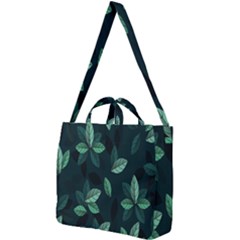 Leaves Pattern Square Shoulder Tote Bag by artworkshop