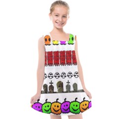 Halloween Borders Trick Kids  Cross Back Dress by artworkshop