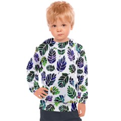 Leaves Watercolor Ornamental Decorative Design Kids  Hooded Pullover