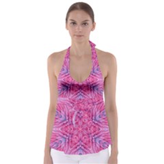 Art Rosette Pattern Background Floral Pattern Babydoll Tankini Top by Ravend