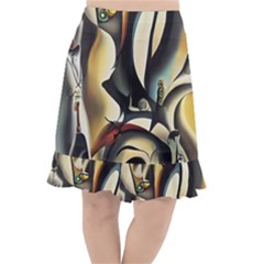 Model Of Picasso Fishtail Chiffon Skirt by Sparkle