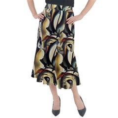 Model Of Picasso Midi Mermaid Skirt by Sparkle