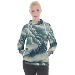 Mountains Alps Nature Clouds Sky Fresh Air Art Women s Hooded Pullover by Pakemis