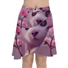 Panda Endangered Protected Bamboo National Treasure Chiffon Wrap Front Skirt